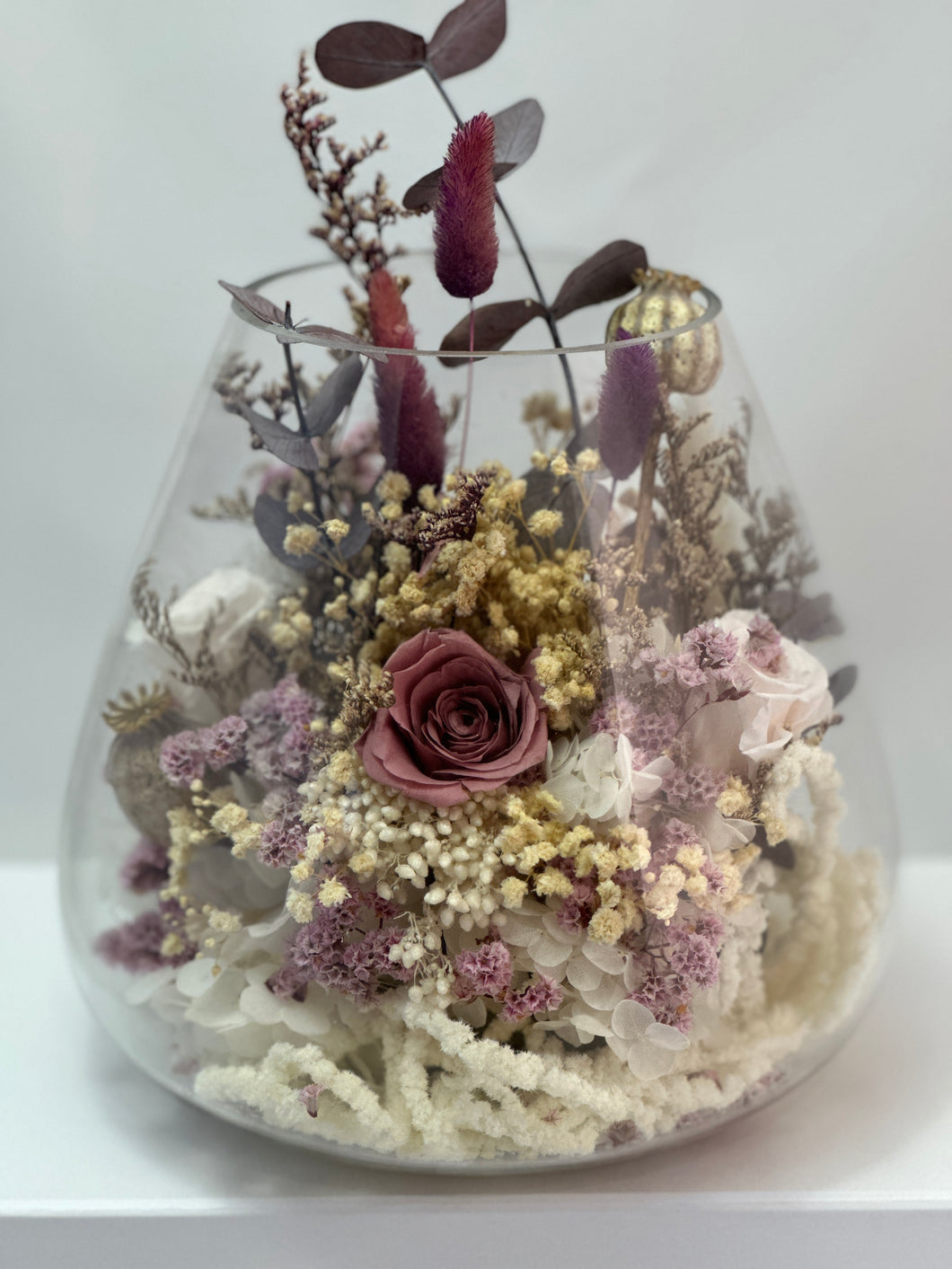 Dried Flower Terrarium - Pastels