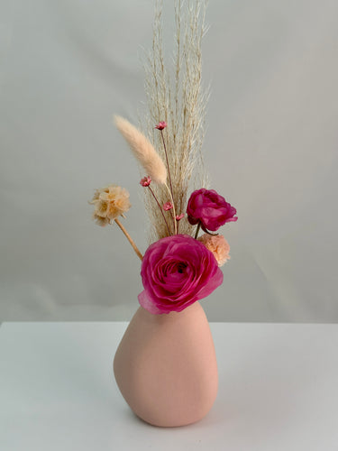 Mini dried flower vase arrangement by Pink Trunk