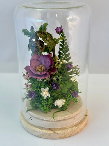 Mini dried flower dome by Pink Trunk