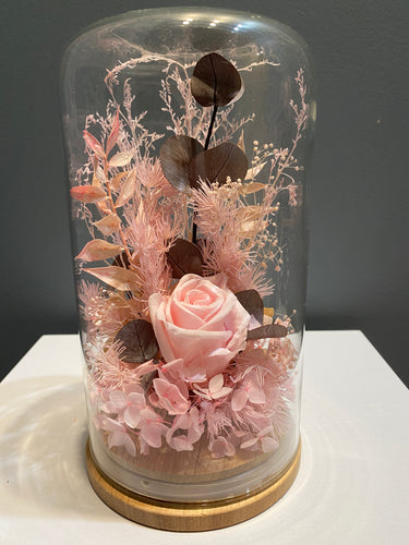 Dried flower dome - Pink Trunk